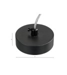 Accessories for 3 phase busbars - Azzardo CEILING PLATE TRACK BK + WIRE Suspension with Wire Black AZ4780 - product 1