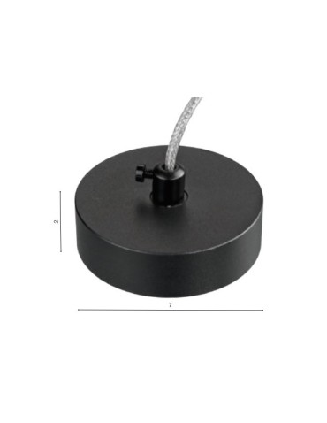 Azzardo CEILING PLATE TRACK BK + WIRE Suspension with Wire Black AZ4780