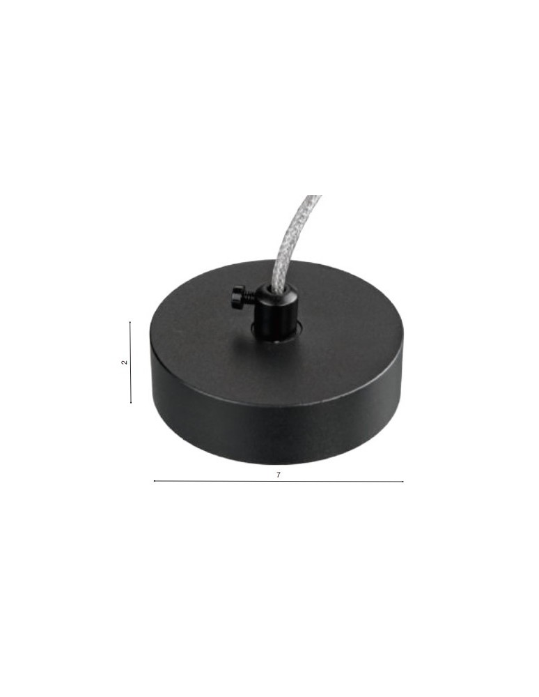 Accessories for 3 phase busbars - Azzardo CEILING PLATE TRACK BK + WIRE Suspension with Wire Black AZ4780 - product kolory-swiatla.pl 1