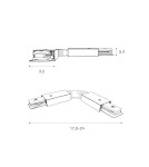 Accessories for 3 phase busbars - Azzardo TRACK 3LINE FLEXIBLE CONNECTOR WH Flexible Switch for 3-phase Bus White AZ4281 - product 2