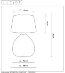 Nightlights - Lucide RAMZI Desk E14 H26cm Cre 47506/81/38 - product 5