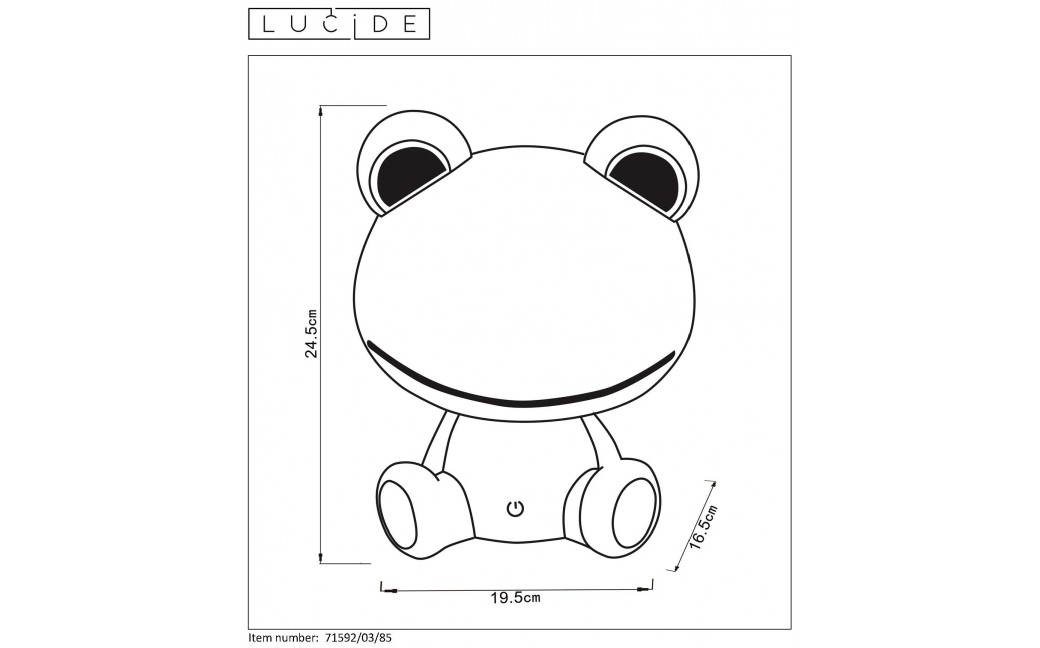 Lucide DODO Frog Biurkowa LED3W H30 71592/03/85
