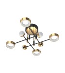 LED ceiling lamps - Zuma Line Lara Ceiling Lamp Black / French Gold MX7170-8-3BGT - product 1