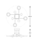 LED ceiling lamps - Zuma Line Lara Ceiling Lamp Black / French Gold MX7170-8-3BGT - product 3