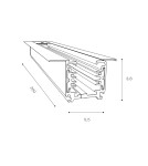 3 phase buses - Azzardo TRACK 3LINE 2M GIPS BK 3 phase 2 meter flush mounted rail Black AZ4292 - product 2