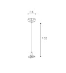 Accessories for 1 phase busbars - Azzardo TRACK 1LINE PENDANT ACCESSORY 1.5M BK Suspension for 1 Phase Bus Black AZ4747 - product 2