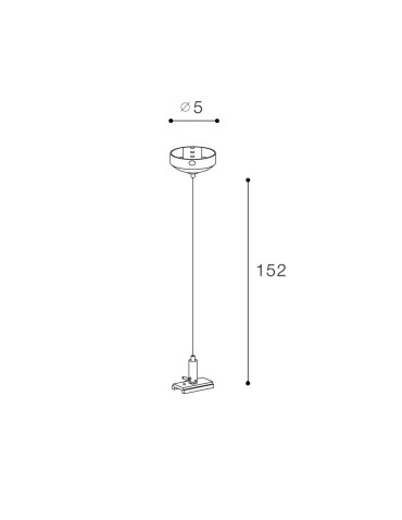 Azzardo TRACK 1LINE PENDANT ACCESSORY 1.5M BK Suspension for 1 Phase Bus Black AZ4747 - product 2