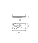 Accessories for 1 phase busbars - Azzardo TRACK 1LINE ELECTRIC ADAPTER WH for lamp connection White AZ4748 - product 2