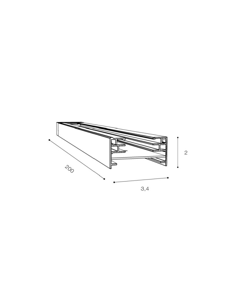 1 phase buses - Azzardo 1-phase busbar 2m Black AZ4733 - product kolory-swiatla.pl 2