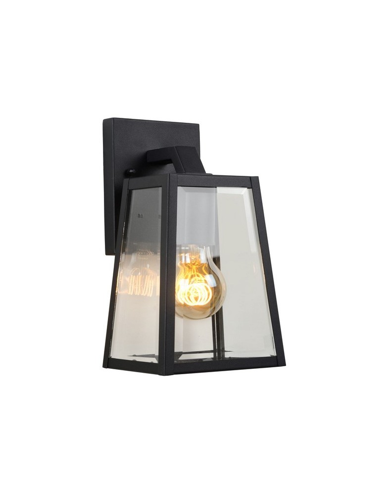 Lucide MATSLOT Wall-mounted IP23 E27 H25cm Black 29828/01/30