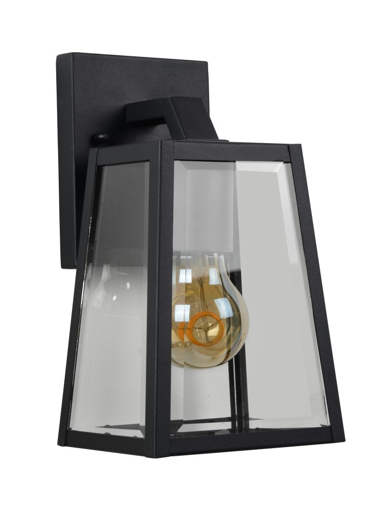 Lucide MATSLOT Wall-mounted IP23 E27 H25cm Black 29828/01/30