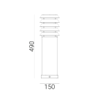Standing garden lamps - Norlys Alta Standing 49cm 1xE27 IP65 painted wood/fire zinc 1450GA - product 2