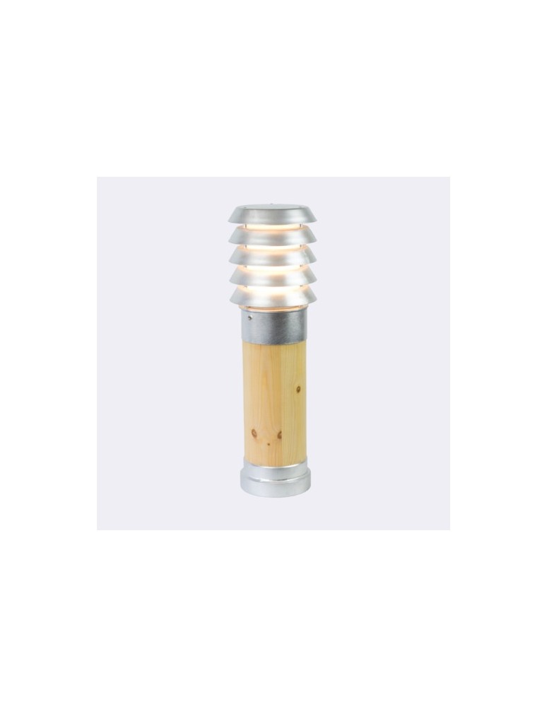 Standing garden lamps - Norlys Alta Standing 49cm 1xE27 IP65 treated wood/fire zinc 1453GA - product kolory-swiatla.pl 1