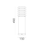 Standing garden lamps - Norlys Alta Standing 49cm LED 10W 159lm 3000K IP65 Zinc 1476GA - product 2
