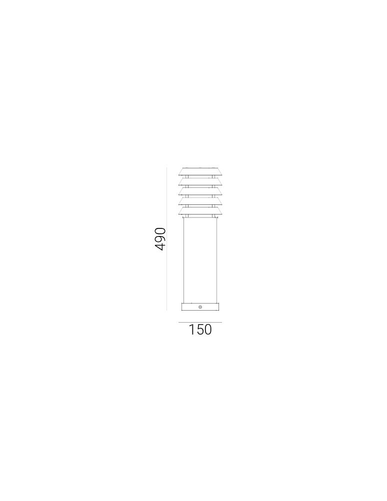 Standing garden lamps - Norlys Alta Standing 49cm LED 10W 159lm 3000K IP65 Zinc 1476GA - product kolory-swiatla.pl 2