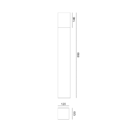 Norlys Arendal Stojąca 85cm 1xE27 IP65 Czarny 1560B