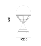 Standing garden lamps - Norlys Bologna Standing 43cm 1xE27 IP65 Black 312B - product 2