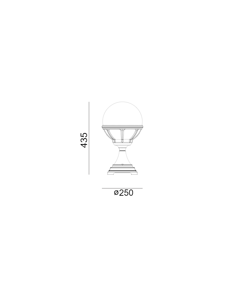 Standing garden lamps - Norlys Bologna Standing 43cm 1xE27 IP65 Black 312B - product kolory-swiatla.pl 2