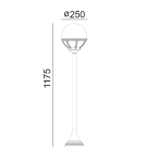 Standing garden lamps - Norlys Bologna Standing 117cm 1xE27 IP65 Black 314B - product 2