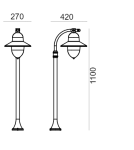 Standing garden lamps - Norlys Como Standing 110cm 1xE27 IP65 Black 375B - product 2