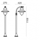 Norlys Como Stojąca 110cm 1xE27 IP65 Czarny 375B