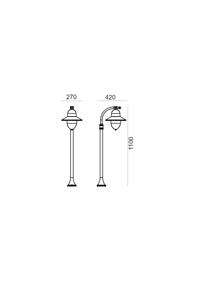 Standing garden lamps - Norlys Como Standing 110cm 1xE27 IP65 Black 375B - product kolory-swiatla.pl 2