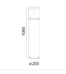 Standing garden lamps - Norlys Egersund Standing 108cm LED 22W 1586lm 3000K IP65 Graphite 1280GR - product 2