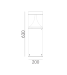 Standing garden lamps - Norlys Egersund Standing 63cm LED 22W 1586lm 3000K IP65 Graphite 1285GR - product 2