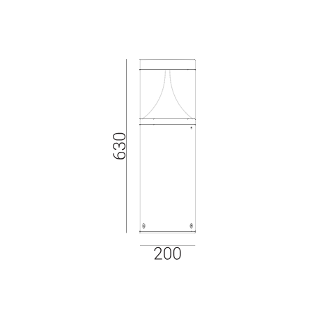 Norlys Egersund Stojąca 63cm LED 22W 1586lm 3000K IP65 Grafit 1285GR