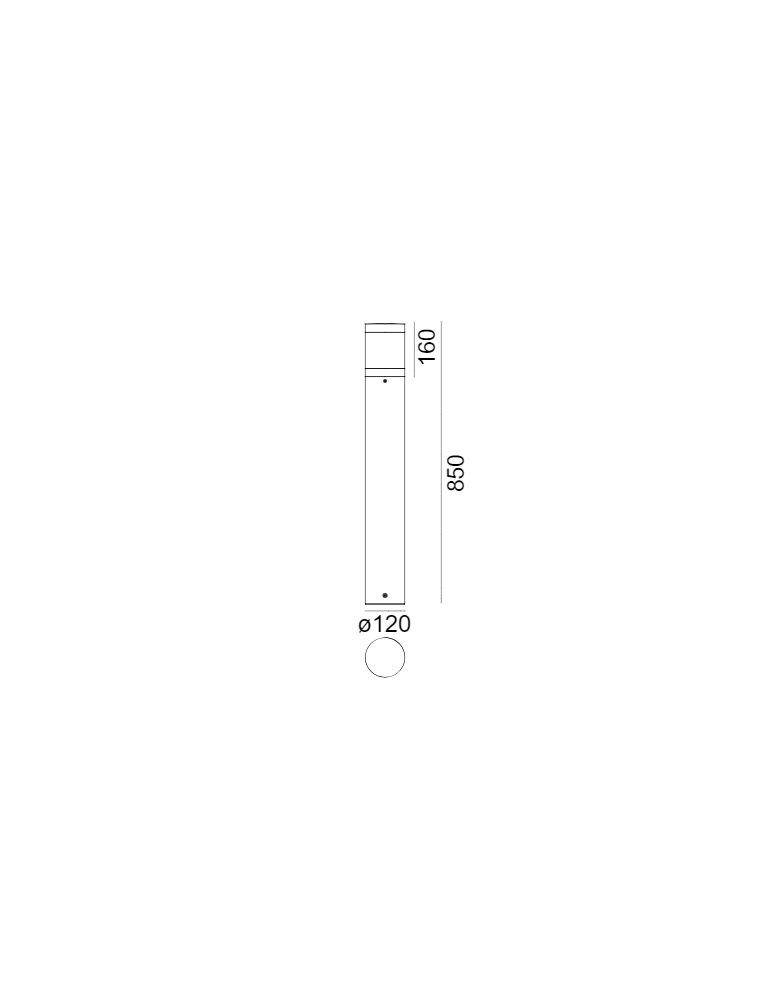 Standing garden lamps - Norlys Egersund Standing mini 85cm LED 10W 826lm 3000K IP65 Graphite 1290GR - product kolory-swiatla.pl 2