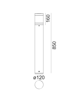 Norlys Egersund Stojąca mini 85cm LED 10W 826lm 3000K IP65 Grafit 1290GR - produkt 2