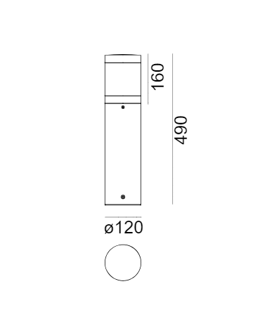 Norlys Egersund Stojąca mini 49cm LED 10W 826lm 3000K IP65 Aluminium 1291AL - produkt 2