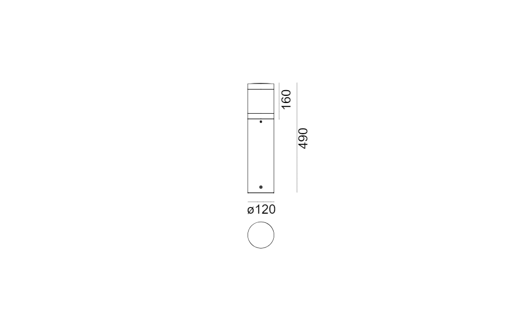 Norlys Egersund Stojąca mini 49cm LED 10W 826lm 3000K IP65 Aluminium 1291AL