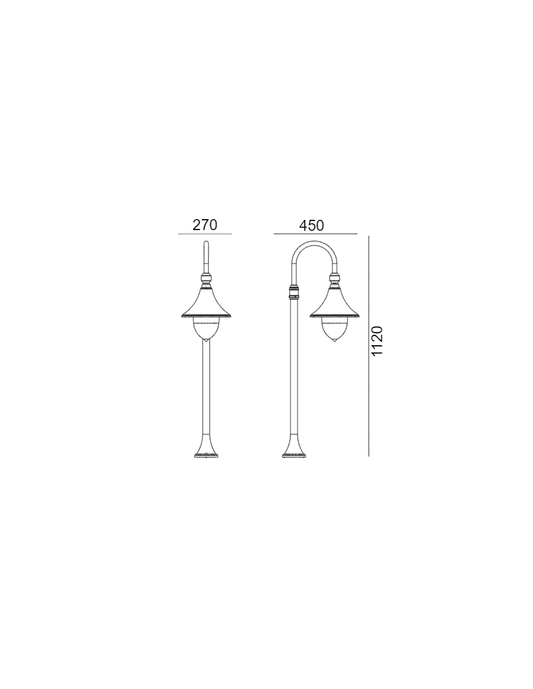 Standing garden lamps - Norlys Floirence Standing 112cm 1xE27 IP65 Black 805B - product kolory-swiatla.pl 2