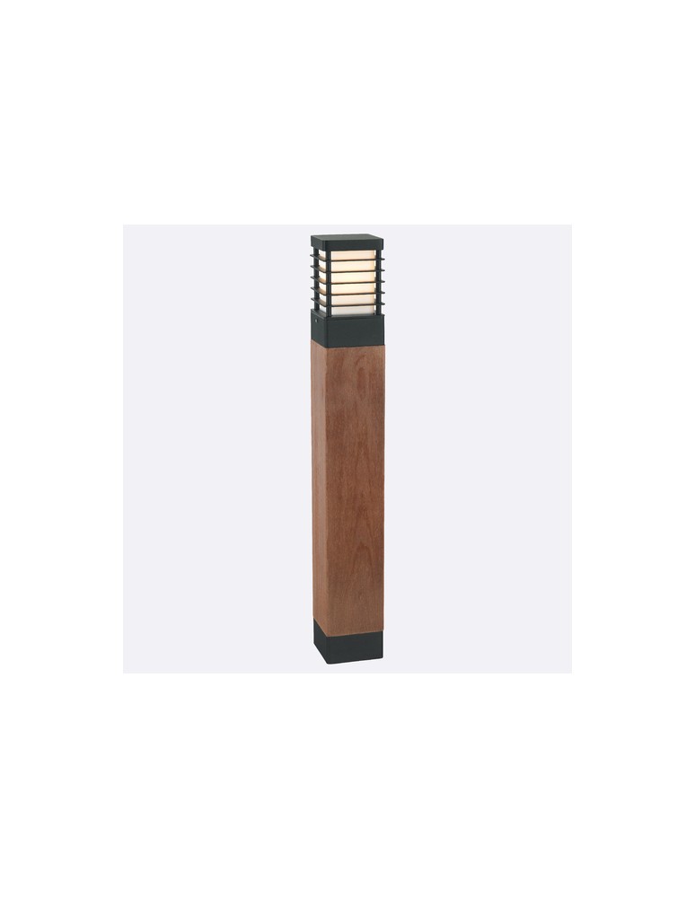 Standing garden lamps - Norlys Halmstad Standing 85cm 1xE27 IP65 treated wood Black 1410B - product kolory-swiatla.pl 1