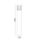 Standing garden lamps - Norlys Halmstad Standing 85cm 1xE27 IP65 treated wood Black 1410B - product 2