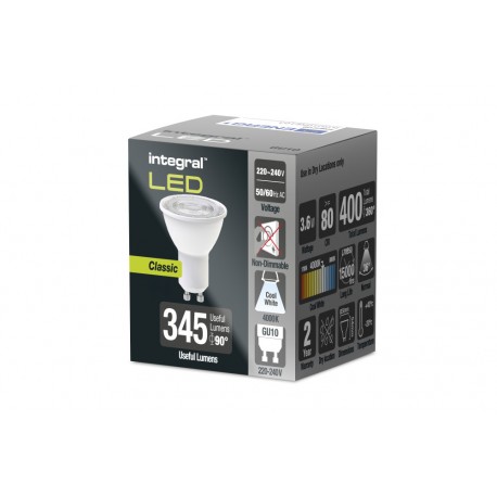Integral LED GU10 PAR16 4W (50W) 4000K 360lm ILGU10NE103