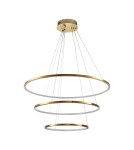 Pendant lamps circles -  Step Into Design CIRCLE SLIM 40+60+80 LED pendant lamp gold 40 cm + 60 cm + 80 cm ST-10112P-3 - product 1