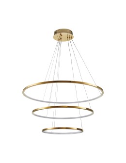 Step Into Design Lampa wisząca CIRCLE SLIM 40+60+80 LED złoty 40 cm + 60 cm + 80 cm ST-10112P-3