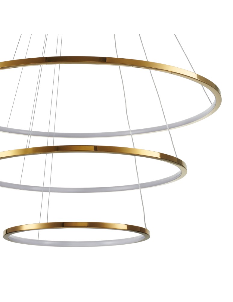 Pendant lamps circles -  Step Into Design CIRCLE SLIM 40+60+80 LED pendant lamp gold 40 cm + 60 cm + 80 cm ST-10112P-3 - product kolory-swiatla.pl 3