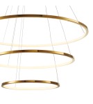 Pendant lamps circles -  Step Into Design CIRCLE SLIM 40+60+80 LED pendant lamp gold 40 cm + 60 cm + 80 cm ST-10112P-3 - product 4