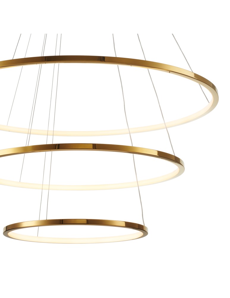 Pendant lamps circles -  Step Into Design CIRCLE SLIM 40+60+80 LED pendant lamp gold 40 cm + 60 cm + 80 cm ST-10112P-3 - product kolory-swiatla.pl 4