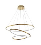 Pendant lamps circles -  Step Into Design CIRCLE SLIM 40+60+80 LED pendant lamp gold 40 cm + 60 cm + 80 cm ST-10112P-3 - product 5