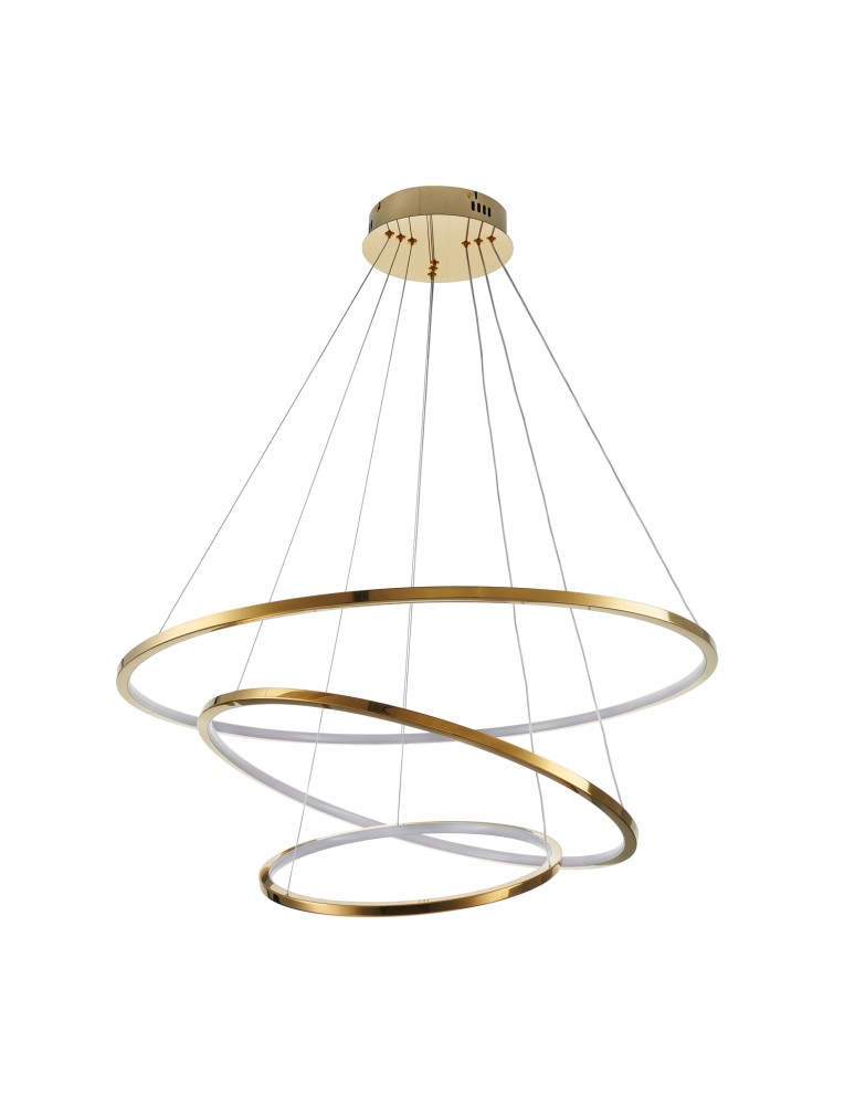 Pendant lamps circles -  Step Into Design CIRCLE SLIM 40+60+80 LED pendant lamp gold 40 cm + 60 cm + 80 cm ST-10112P-3 - product kolory-swiatla.pl 5