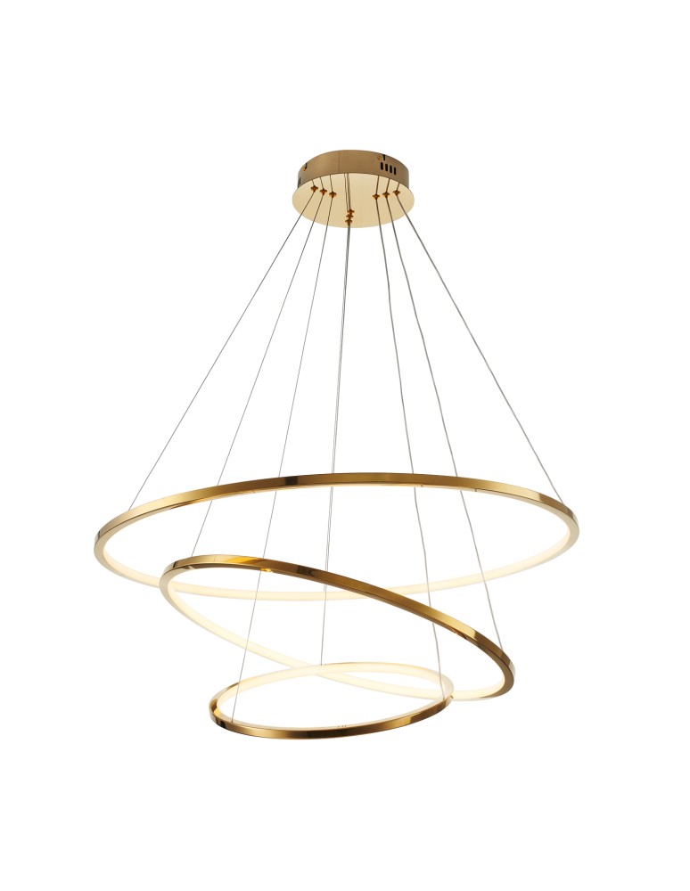 Pendant lamps circles -  Step Into Design CIRCLE SLIM 40+60+80 LED pendant lamp gold 40 cm + 60 cm + 80 cm ST-10112P-3 - product kolory-swiatla.pl 6
