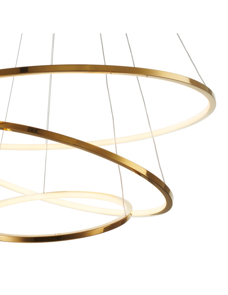 Pendant lamps circles -  Step Into Design CIRCLE SLIM 40+60+80 LED pendant lamp gold 40 cm + 60 cm + 80 cm ST-10112P-3 - product kolory-swiatla.pl 8