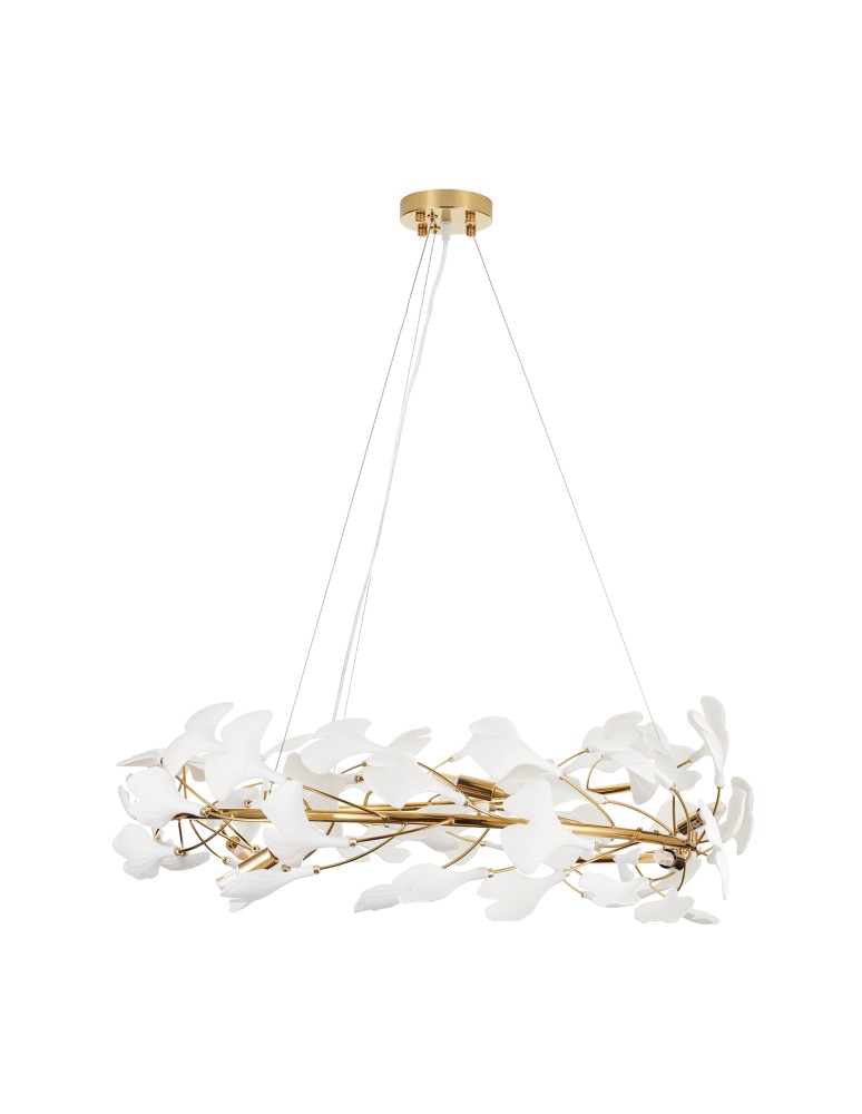 Designer pendant lamps -  Step Into Design BOTANIKA pendant lamp gold white 80 cm XY080P-80 - product kolory-swiatla.pl 4
