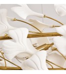 Designer pendant lamps -  Step Into Design BOTANIKA pendant lamp gold white 80 cm XY080P-80 - product 9