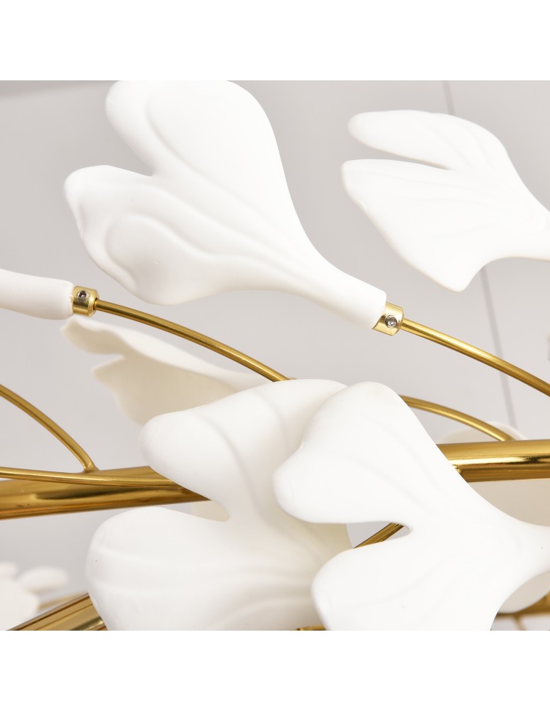Designer pendant lamps -  Step Into Design BOTANIKA pendant lamp gold white 80 cm XY080P-80 - product kolory-swiatla.pl 10