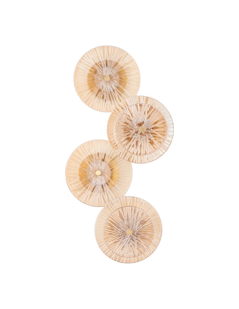 Designer wall lamps -  Step Into Design LUXIO-4 LED amber 32 cm wall lamp ST-3315-4 copper - product kolory-swiatla.pl 2